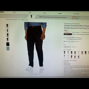 Amazon Men’s Chino Black Pants